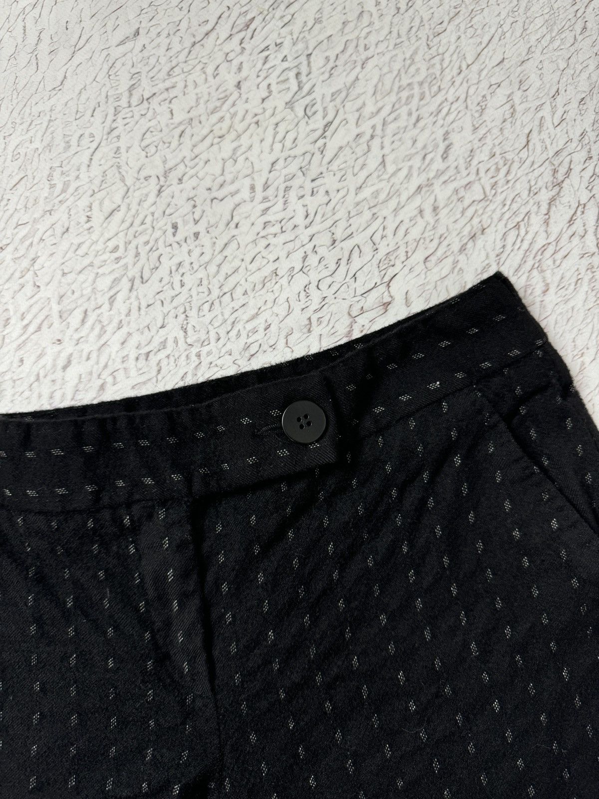 Armani Emporio Armani black wool striped wide bootcut pants Size 30" / US 8 / IT 44 - 7 Thumbnail