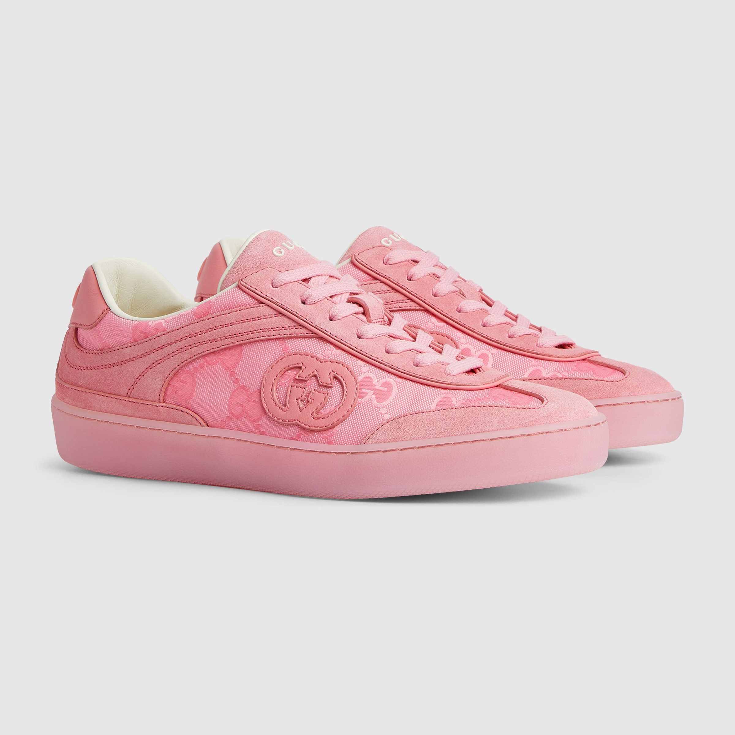 Gucci o1loc1c0326 812656 Women's G75 Sneakers in Pink Size US 6.5 / IT 36.5 - 2 Thumbnail