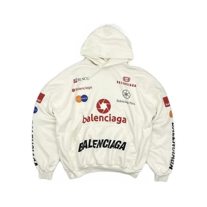 Balenciaga Balenciaga FW23 Logo Printed Hoodie 0079-2507 Size US M / EU 48-50 / 2 - 2 Thumbnail