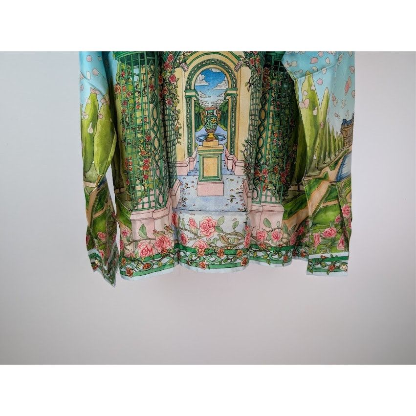 Casablanca o1rshd1 L'Amour En Fleur Long Sleeve Silk Shirt in Multi Size US XL / EU 56 / 4 - 12 Thumbnail