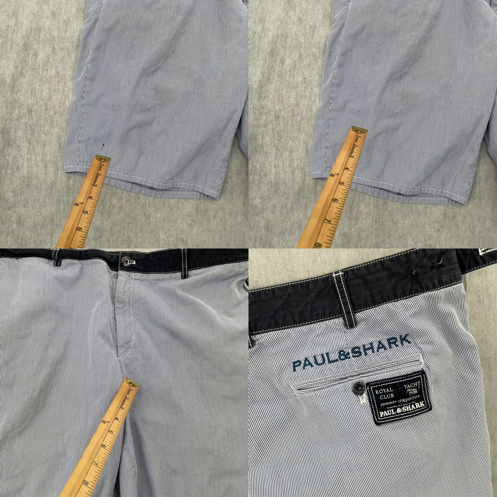 Paul & Shark VINTAGE Paul & Shark Yachting Shorts Bermuda Adult 48 Blue Nautical Logo Cotton Summer Mens Size US 32 / EU 48 - 8 Thumbnail