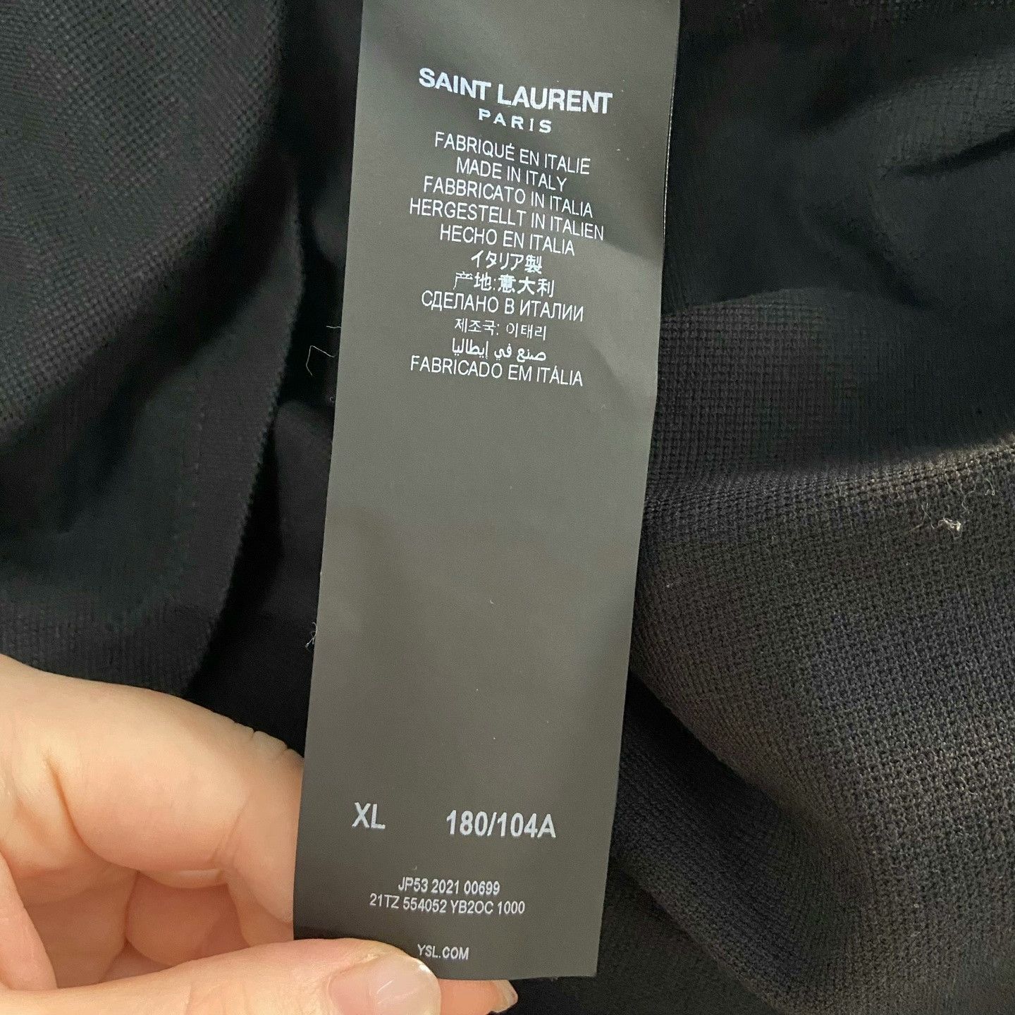 Saint Laurent Paris Saint Laurent Chest Logo Embroidered Tee Size US XL / EU 56 / 4 - 5 Thumbnail