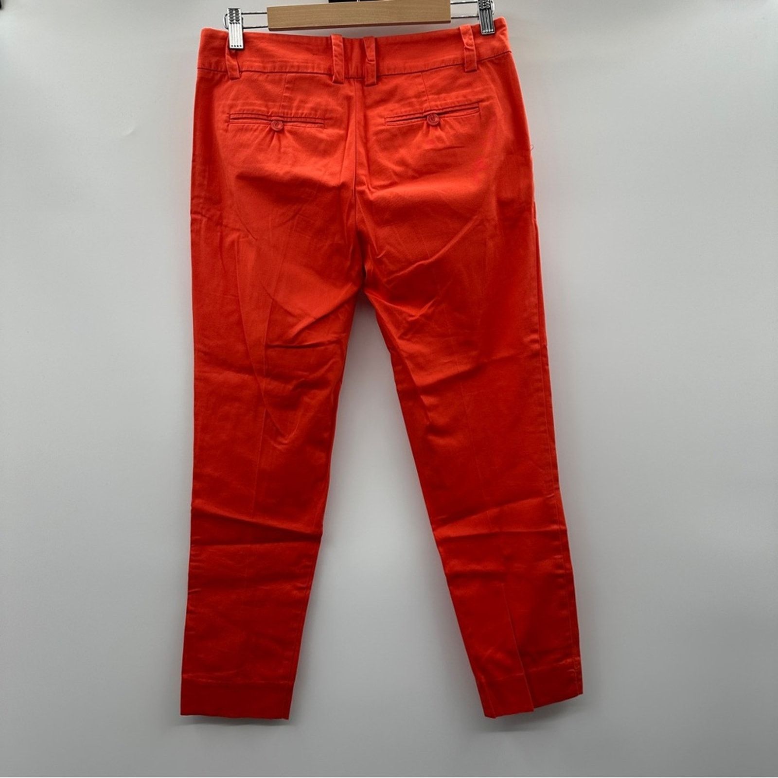 Trina Turk Trina Turk Bright Orange Mid Rise Straight Ankle Dress Pants Size 30" / US 8 / IT 44 - 4 Thumbnail
