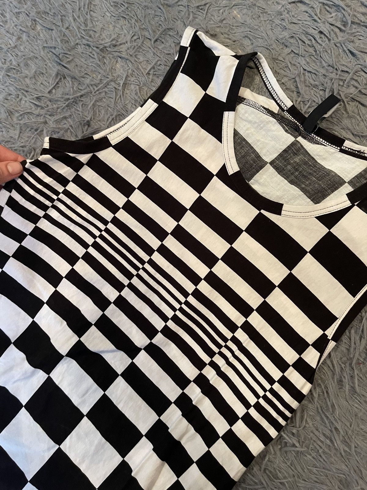 Rundholz avant garde checkered tank top