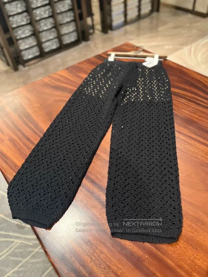 Brunello Cucinelli Brunello Cucinelli size XS Sequined black trousers Size 42" / US 20 - 2 Thumbnail