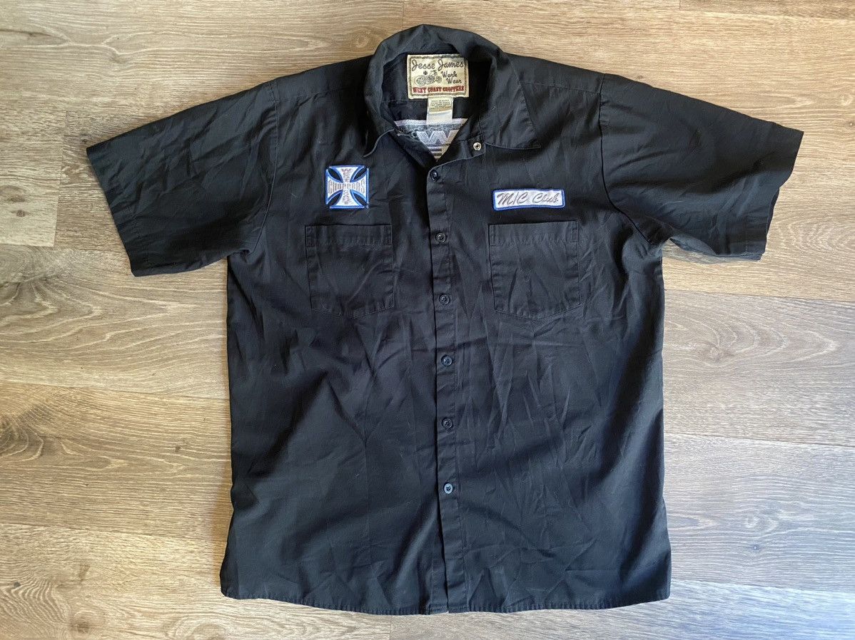 Pre-owned Harley Davidson X Vintage West Coast Choppers Shirt In Black