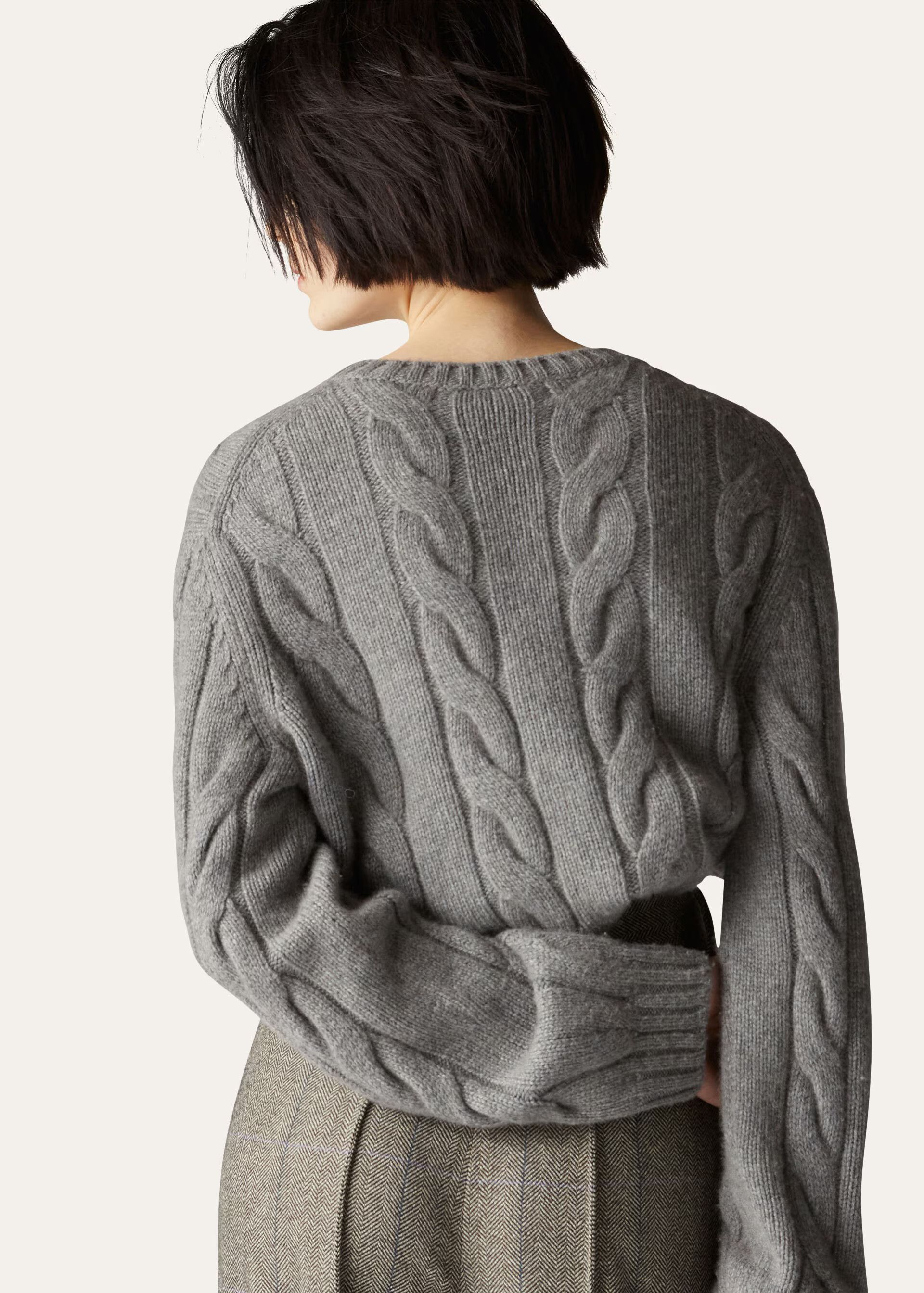 Loro Piana o1srvl11e0824 Napier Crewneck Cashmere Sweater in Grey Size L / US 10 / IT 46 - 4 Thumbnail