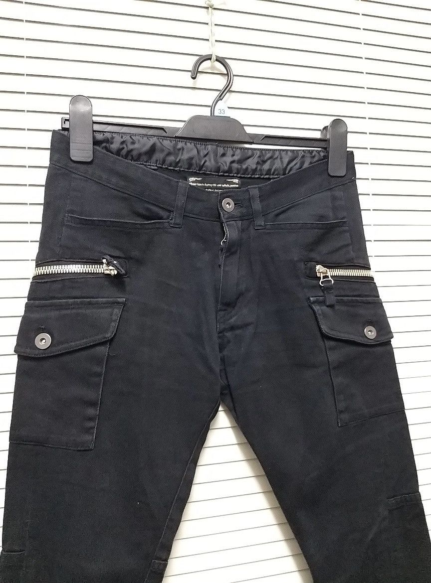 Japanese Brand SICK🔥NANO UNIVERSE "GROUND FLOOR"MULTIPOCKET SKINNY JEANS Size US 30 / EU 46 - 3 Thumbnail