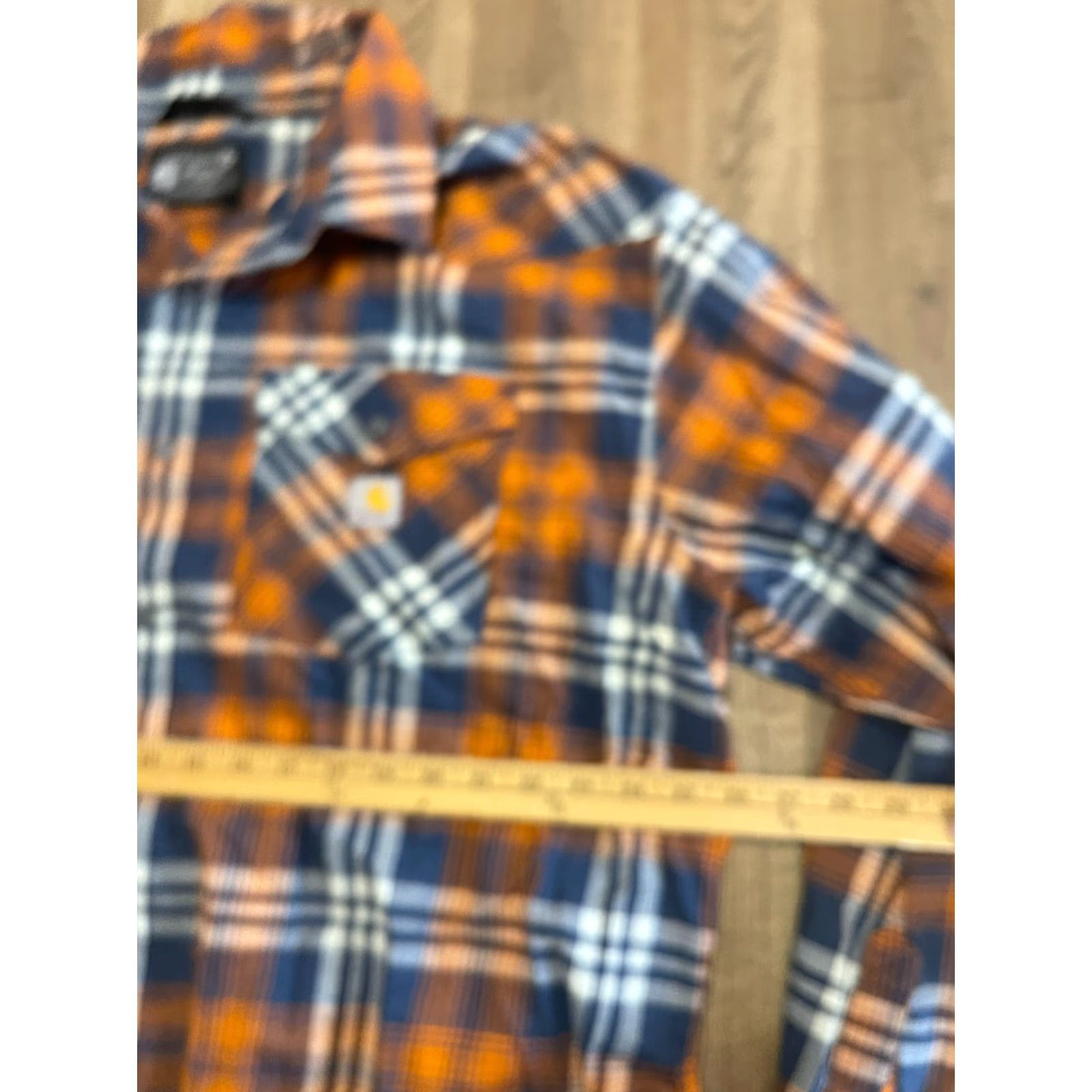 Carhartt Carhartt Shirt 2XL Button-Up Plaid Relaxed Fit Men’s Blue White Orange Multicolor Long Sleeve Casual Mens Size US XXL / EU 58 / 5 - 6 Thumbnail