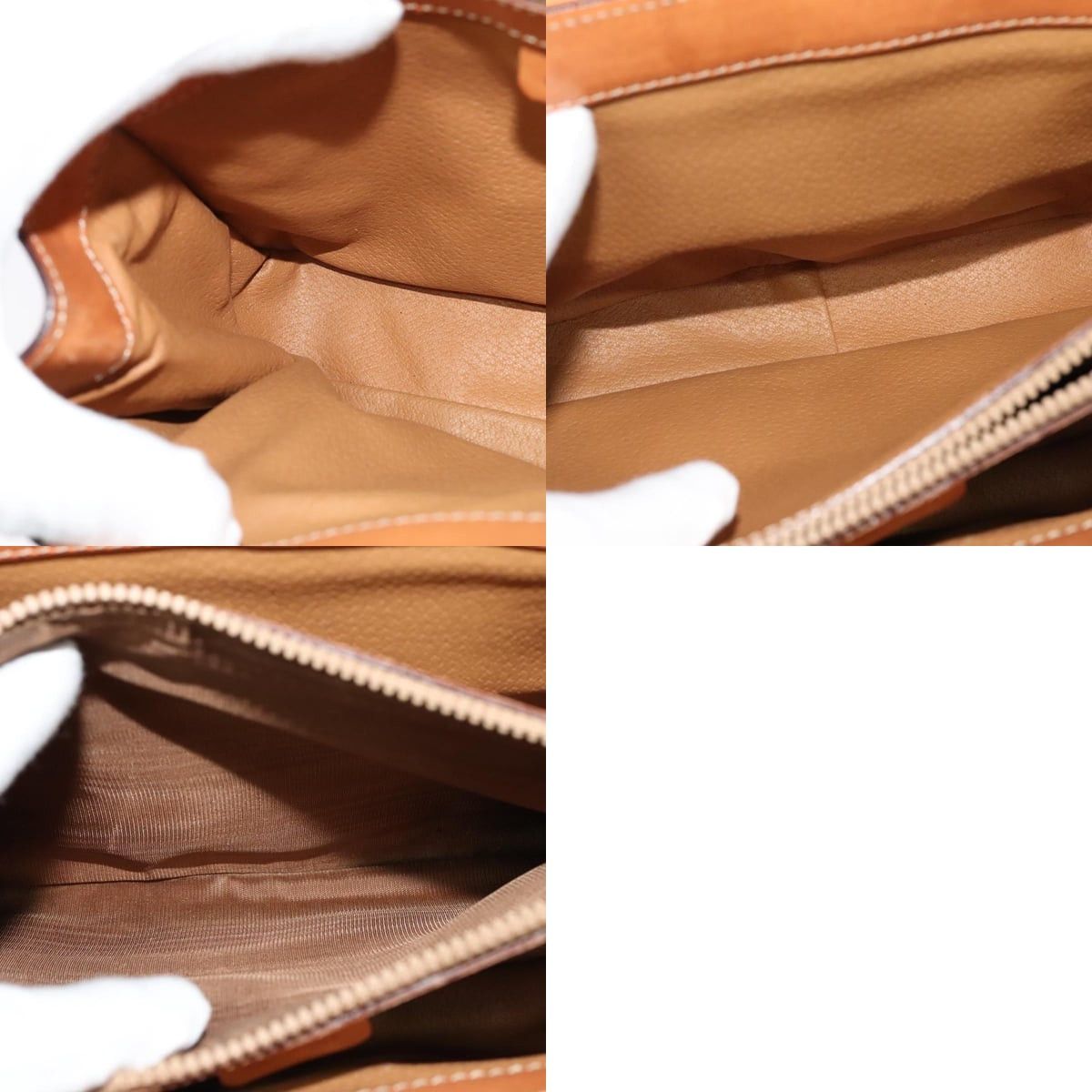 Celine CELINE Macadam Canvas Hand Bag Pvc Beige Gold Size ONE SIZE - 13 Thumbnail