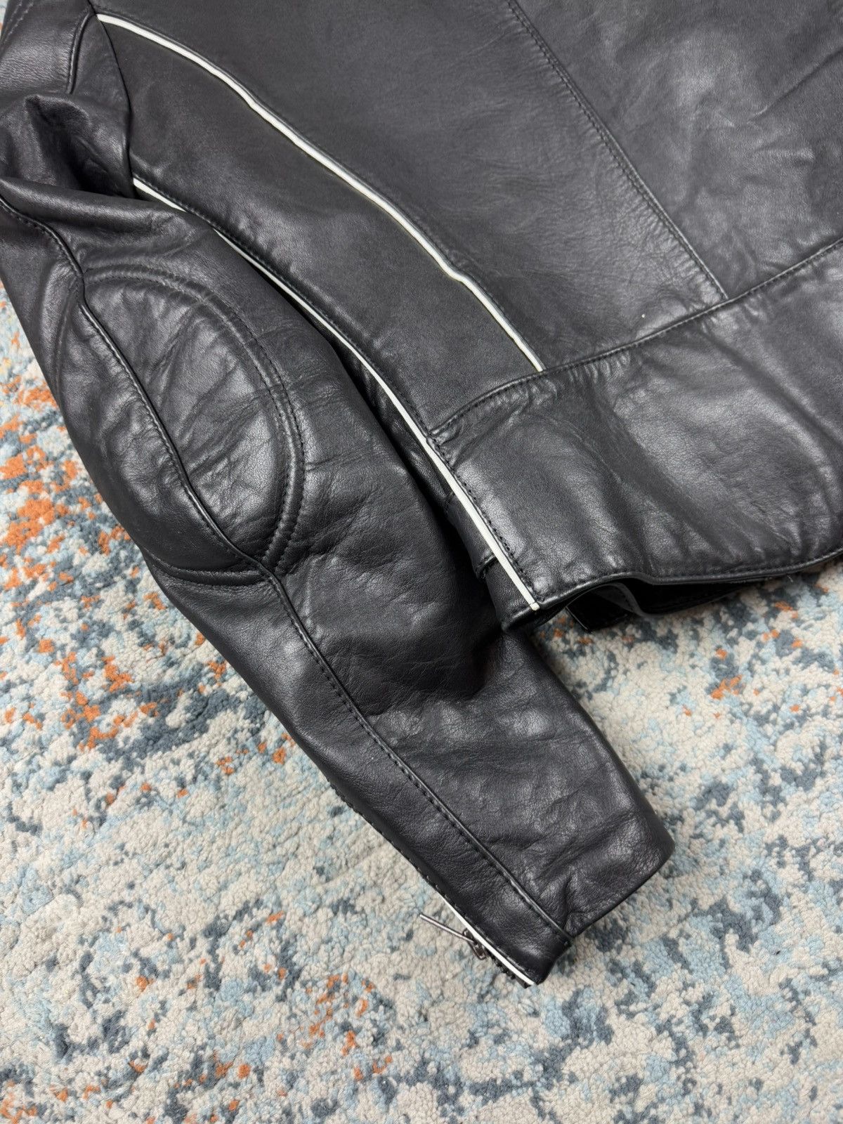 Vintage Vintage 90s Moto Star real leather biker racing jacket Size US XS / EU 42 / 0 - 9 Thumbnail