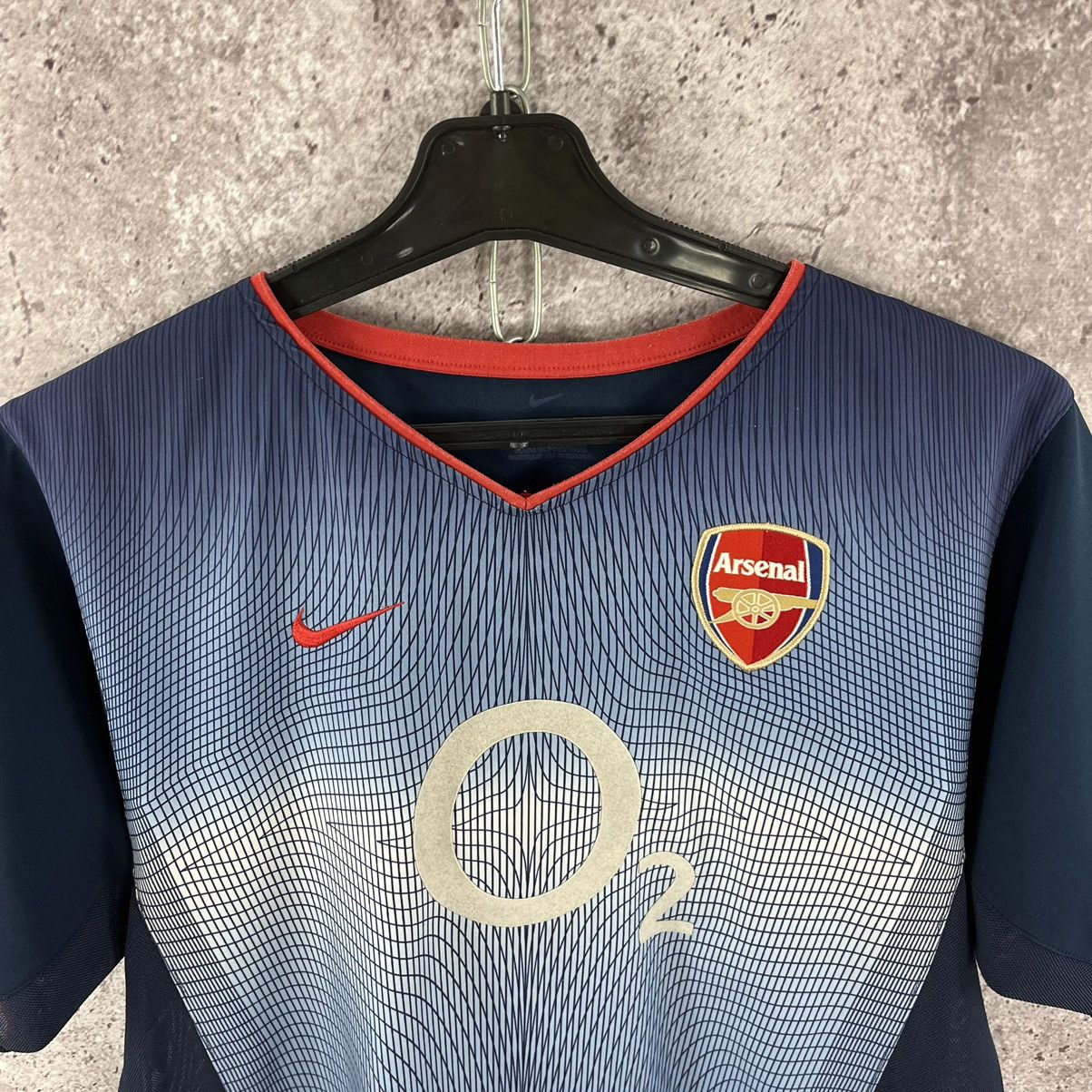 Nike × Vintage Nike O2 Arsenal 2002/2003 Away Jersey Size 13-15 Y