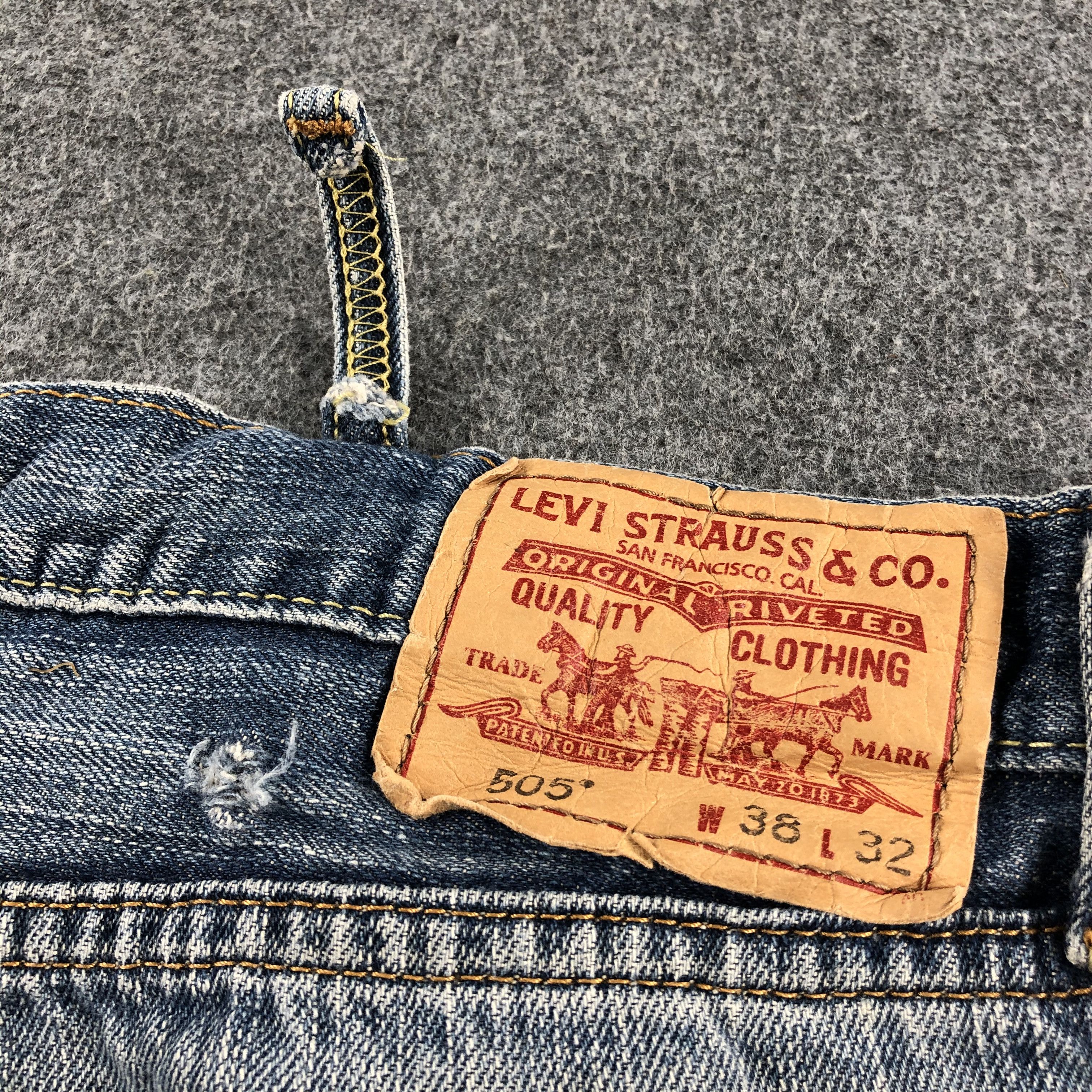 Levi's Vintage Blue Wash Levis 505 Jeans-J2581 Size US 38 / EU 54 - 5 Thumbnail