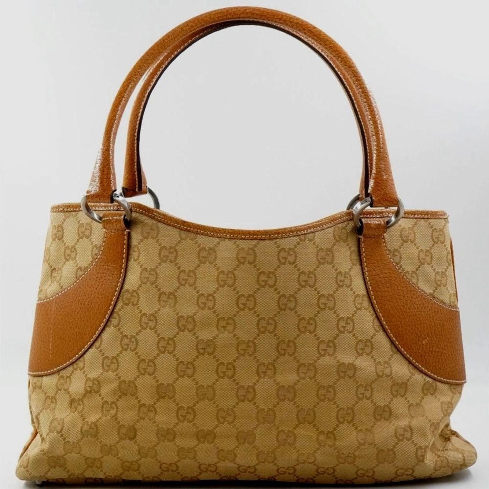 Gucci Gucci Vintage Gucci GG canvas Women Brown Tote Bags Size ONE SIZE - 13 Thumbnail