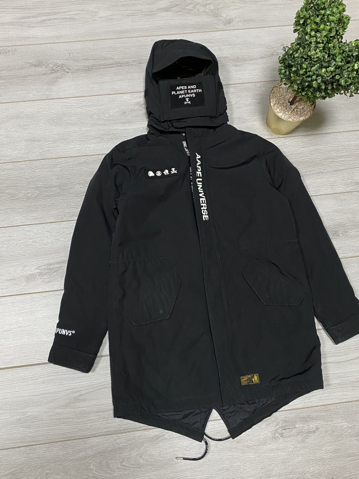 Aape Aape by Bape ninja parka mask big logo jacket Japan Size US S / EU 44-46 / 1 - 4 Thumbnail
