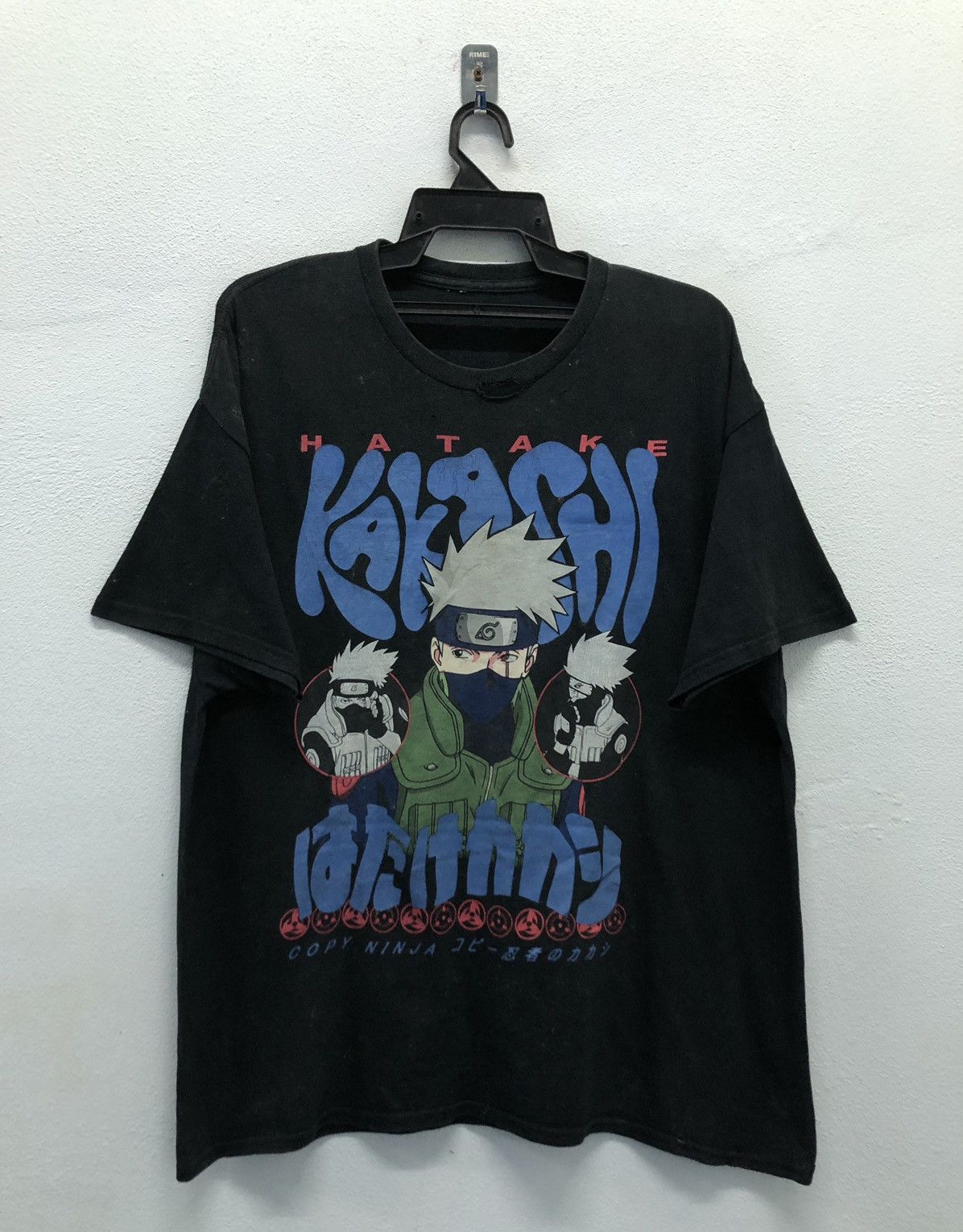 Anime Vintage Naruto Shippuden Hatake Kakashi Copy Ninja T-Shirt Size US XL / EU 56 / 4 - 1 Thumbnail