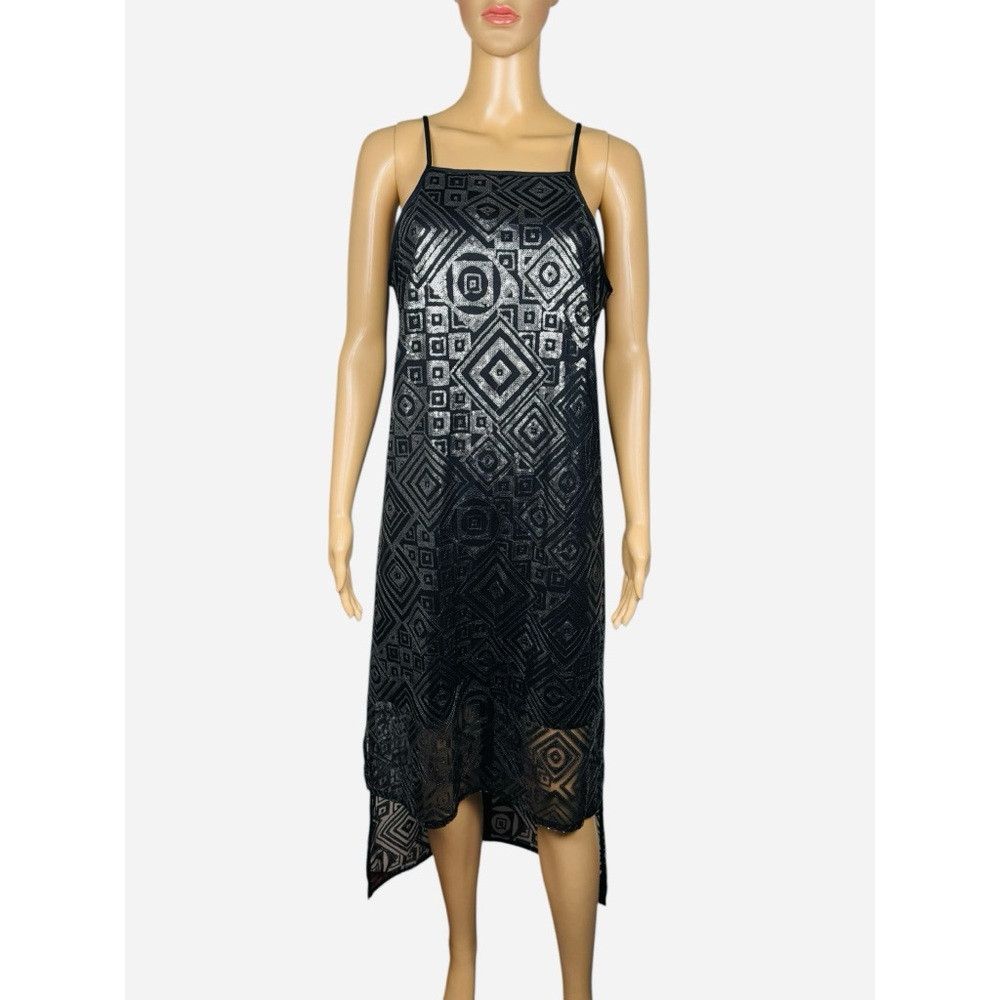 BCBGeneration BCBGGeneration Sequin High-Low Sleeveless Black Dress Size Size M / US 6-8 / IT 42-44 - 1 Thumbnail