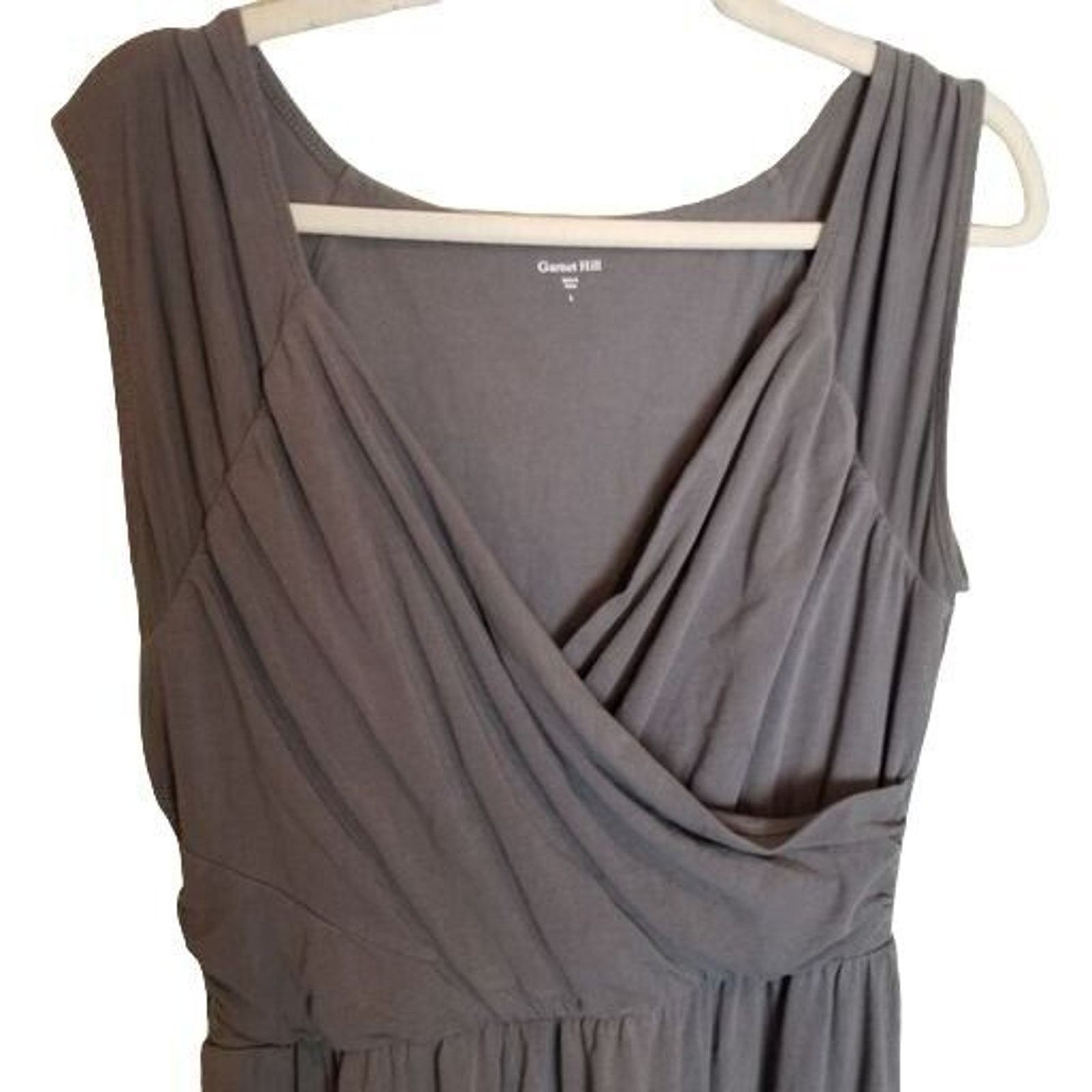 Arnette Garnet Hill Women Soft Knit Surplice Mini Dress L Minimalist Size L / US 10 / IT 46 - 2 Thumbnail