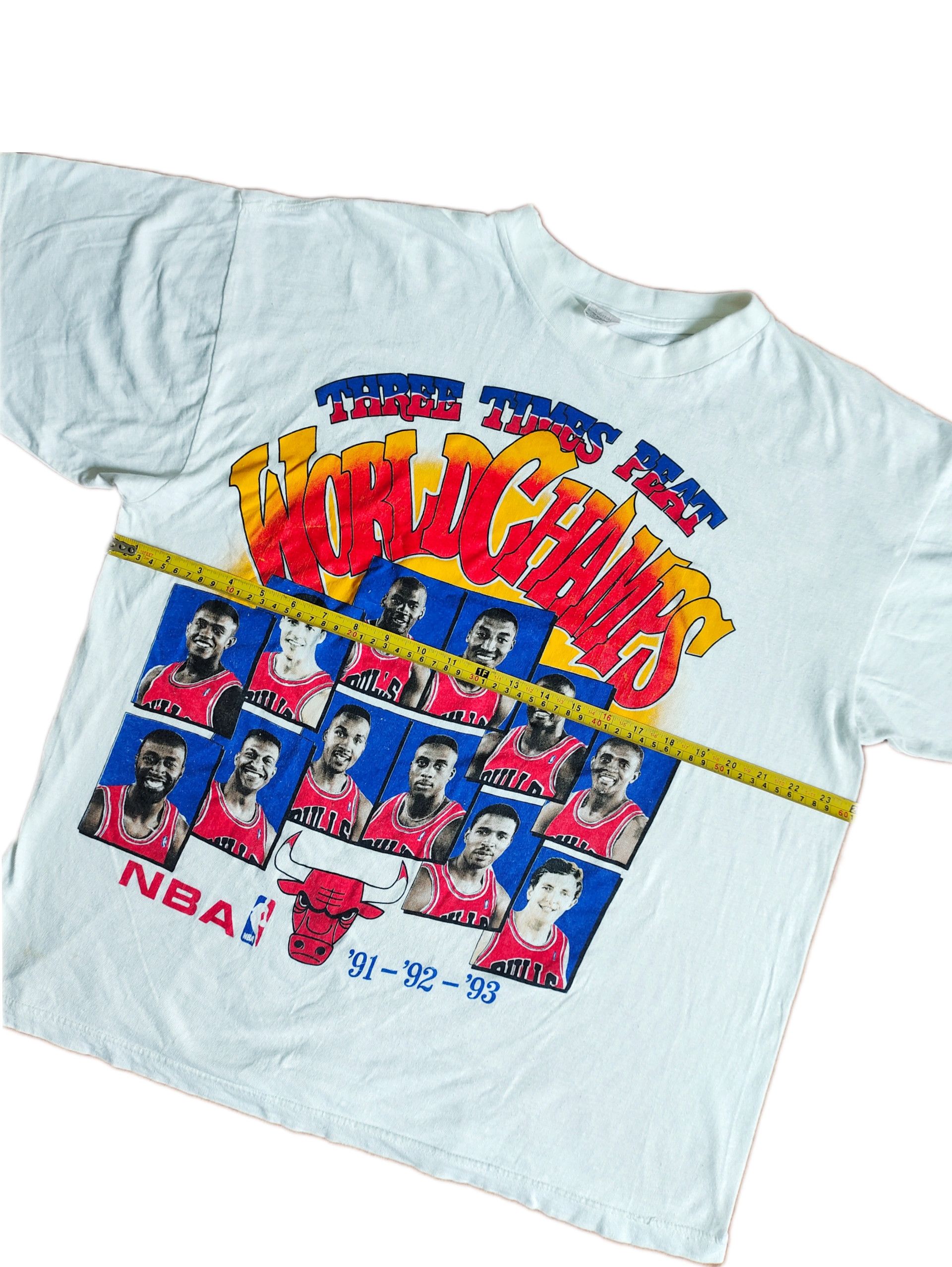 Starter × Vintage Rare Vintage Bulls "3-Times Peat" Players 90s T-shirt Size US XL / EU 56 / 4 - 5 Thumbnail