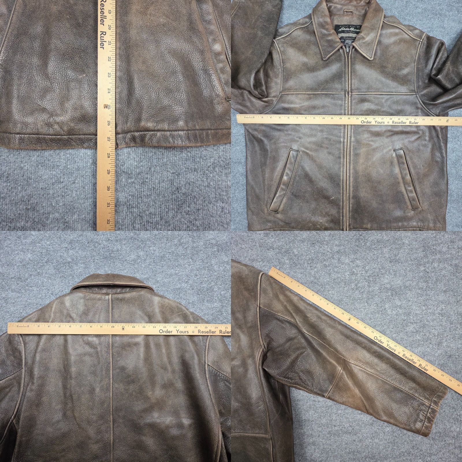 Eddie Bauer VINTAGE Eddie Bauer Leather Bomber Jacket Men's Large Brown Patina Butter Soft Size US L / EU 52-54 / 3 - 8 Thumbnail