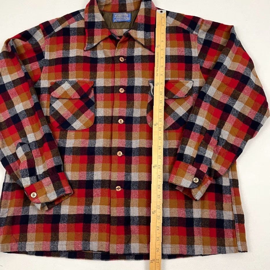 Pendleton VINTAGE Pendleton Shirt Mens XL Plaid 100% Virgin Wool Button Up Flannel Loop Collar USA Mens XL Plaid Wool Button-Up Vintage Pendleton Shirt Size US M / EU 48-50 / 2 - 4 Thumbnail