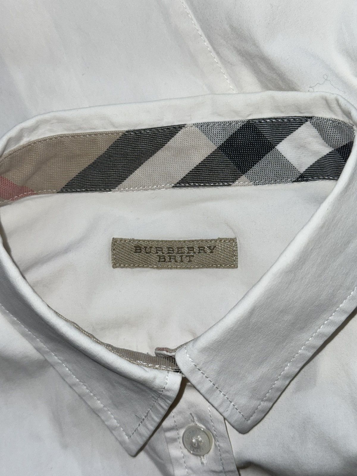 Burberry × Designer Burberry Brit white buttons up shirt blouse Size M / US 6-8 / IT 42-44 - 9 Thumbnail