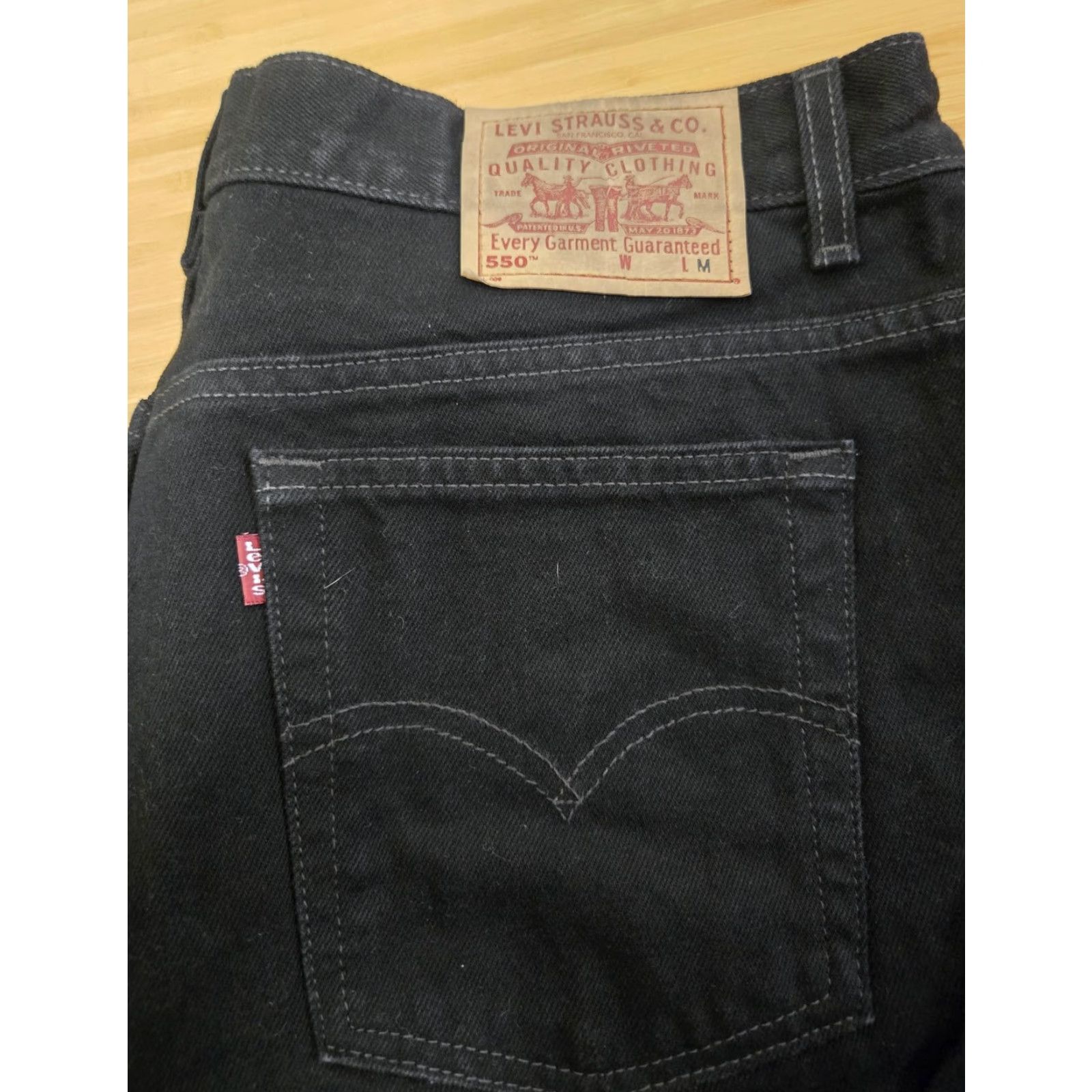 Levi's VINTAGE Levi's 550 Jeans Womens 18W Black Relaxed Fit Tapered Leg Made USA 90s Size 40" / US 18 - 2 Thumbnail