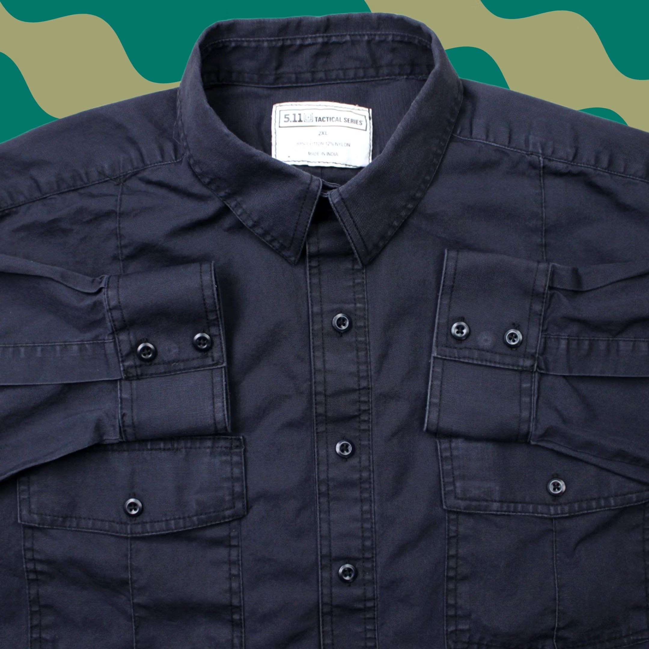 Vintage 5.11 Tactical Shirt Mens 2XL XXL Black FR X3 A-Class Flame Resistant Long Sleeve Shirt Size US XXL / EU 58 / 5 - 1 Thumbnail