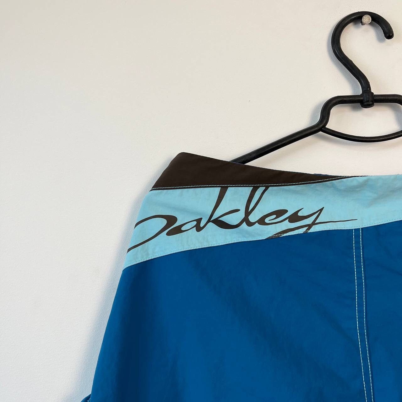 Oakley Vintage Blue Oakley Shorts Big Logo Swimwear Surfing Style Size US 33 - 10 Thumbnail