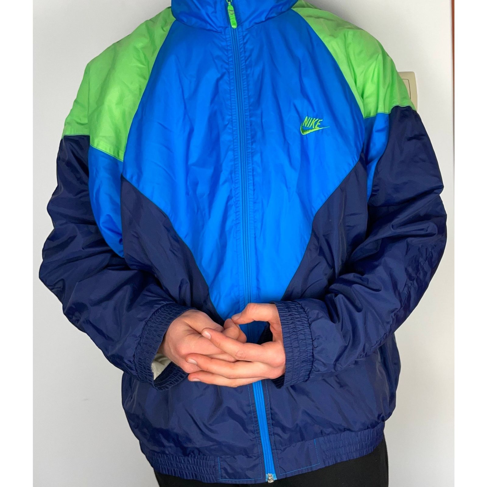 Nike × Vintage Nike Men's Blue Swoosh Long Sleeve Full Zip Track Jacket M Size US M / EU 48-50 / 2 - 2 Thumbnail
