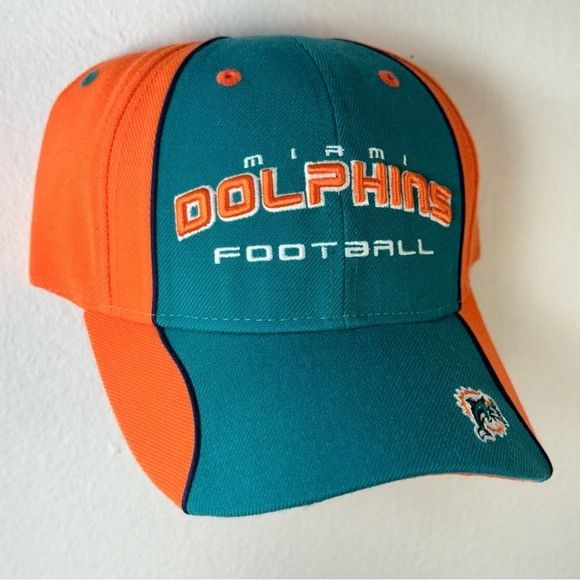 NFL NWT MIAMI DOLPHINS FOOTBALL NFL VINTAGE REEBOK BASEBALL CAP Size ONE SIZE - 2 Thumbnail