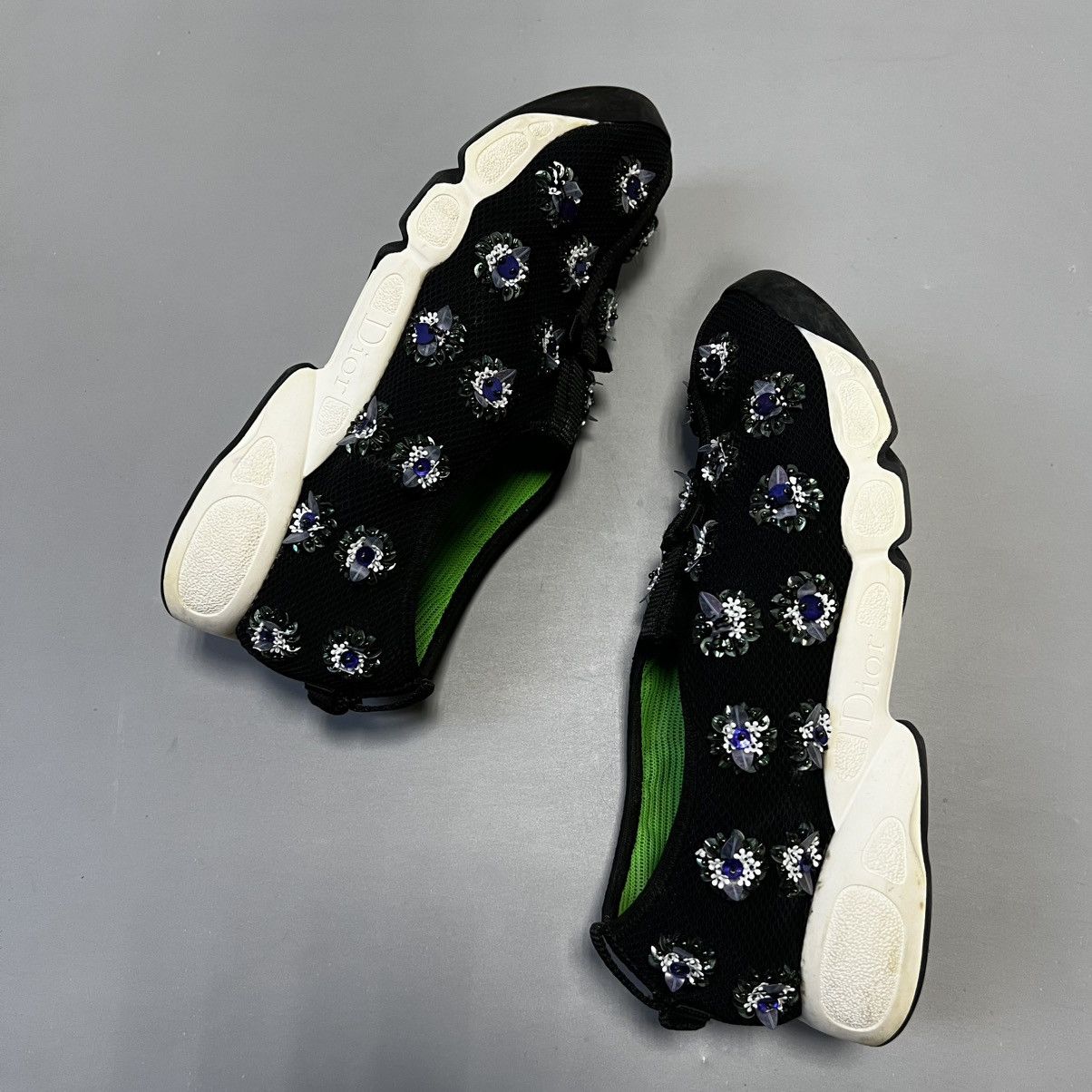 Dior Dior Fusion Embellished Mesh Sneakers Black Size US 8 / IT 38 - 20 Thumbnail