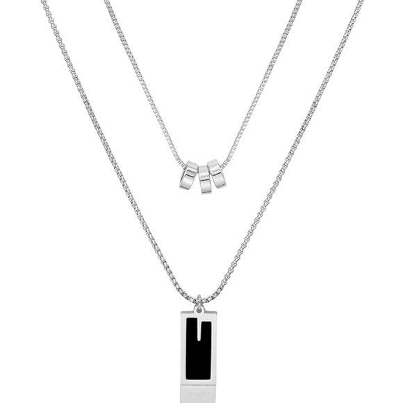 Other 2Pcs Set Women Stainless Steel Necklace Set Size ONE SIZE - 1 Thumbnail