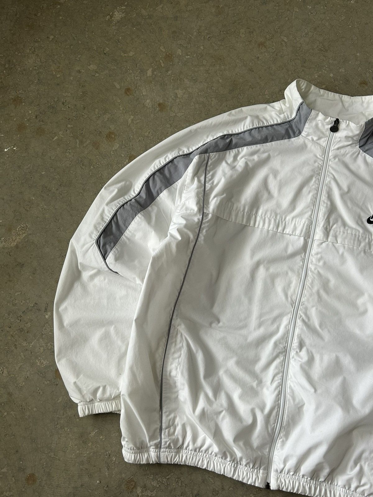Nike Vintage 90s Nike Thrashed Track Jacket zip up Size US XL / EU 56 / 4 - 4 Thumbnail