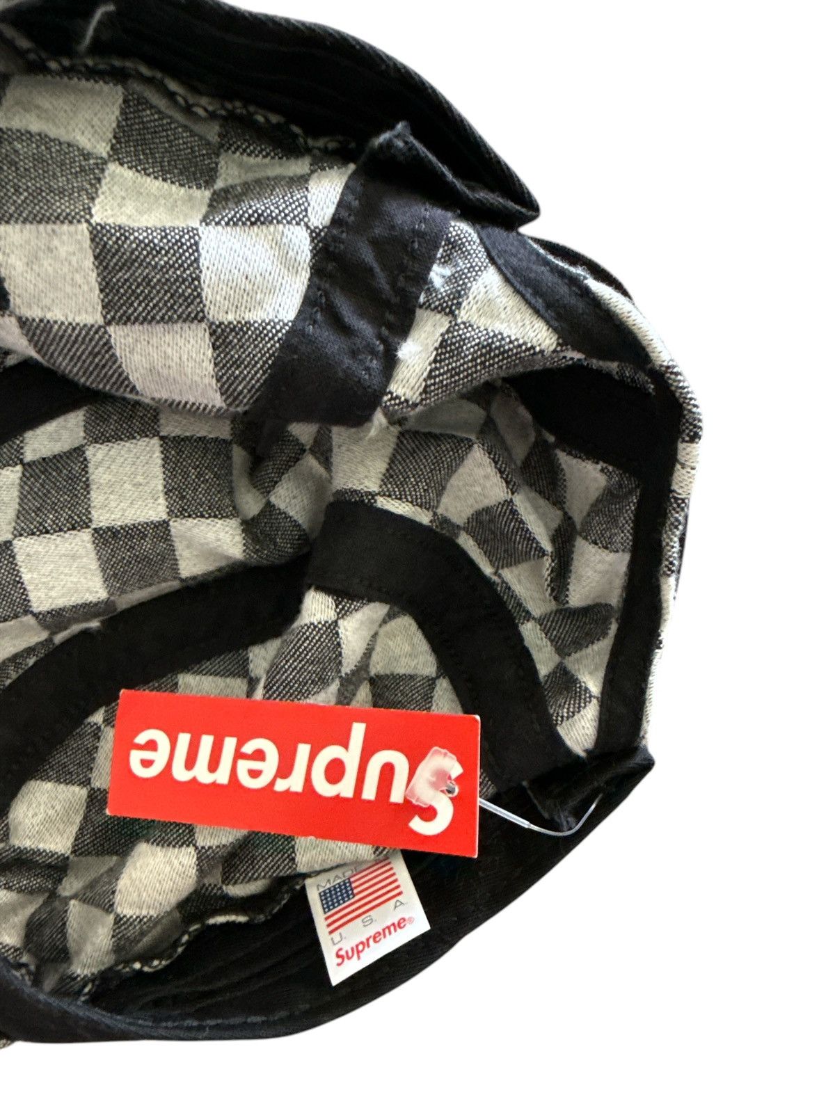 Supreme DEADSTOCK ! Supreme SS18 Black and white Checkered Camp Cap Size ONE SIZE - 3 Thumbnail