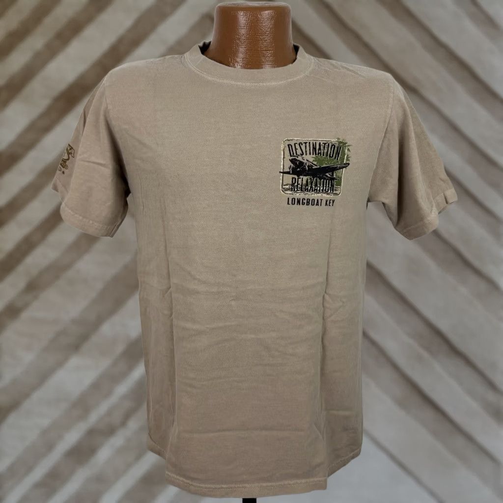 Vintage Crazy Shirts T-Shirt Mens Small Kona Coffee Dyed Shirt Hawaiian Graphic Print Shirt Hawaiian Mens Small Beige Size US S / EU 44-46 / 1 - 1 Thumbnail