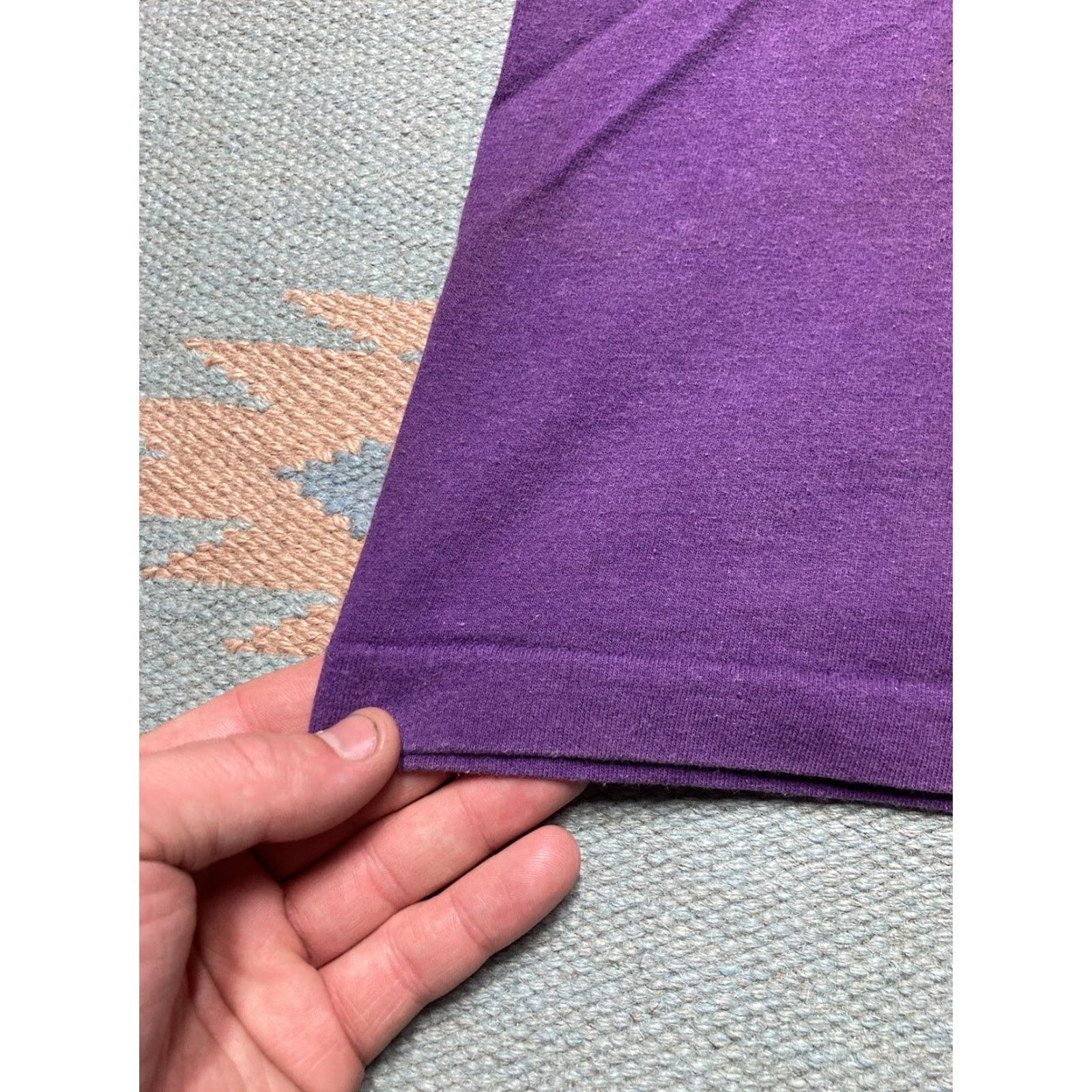 Vintage VINTAGE Signal T-Shirt Men L Purple Cotton USA made 80s 90s blank sports Green 90s Shirt Mens Size US L / EU 52-54 / 3 - 3 Thumbnail