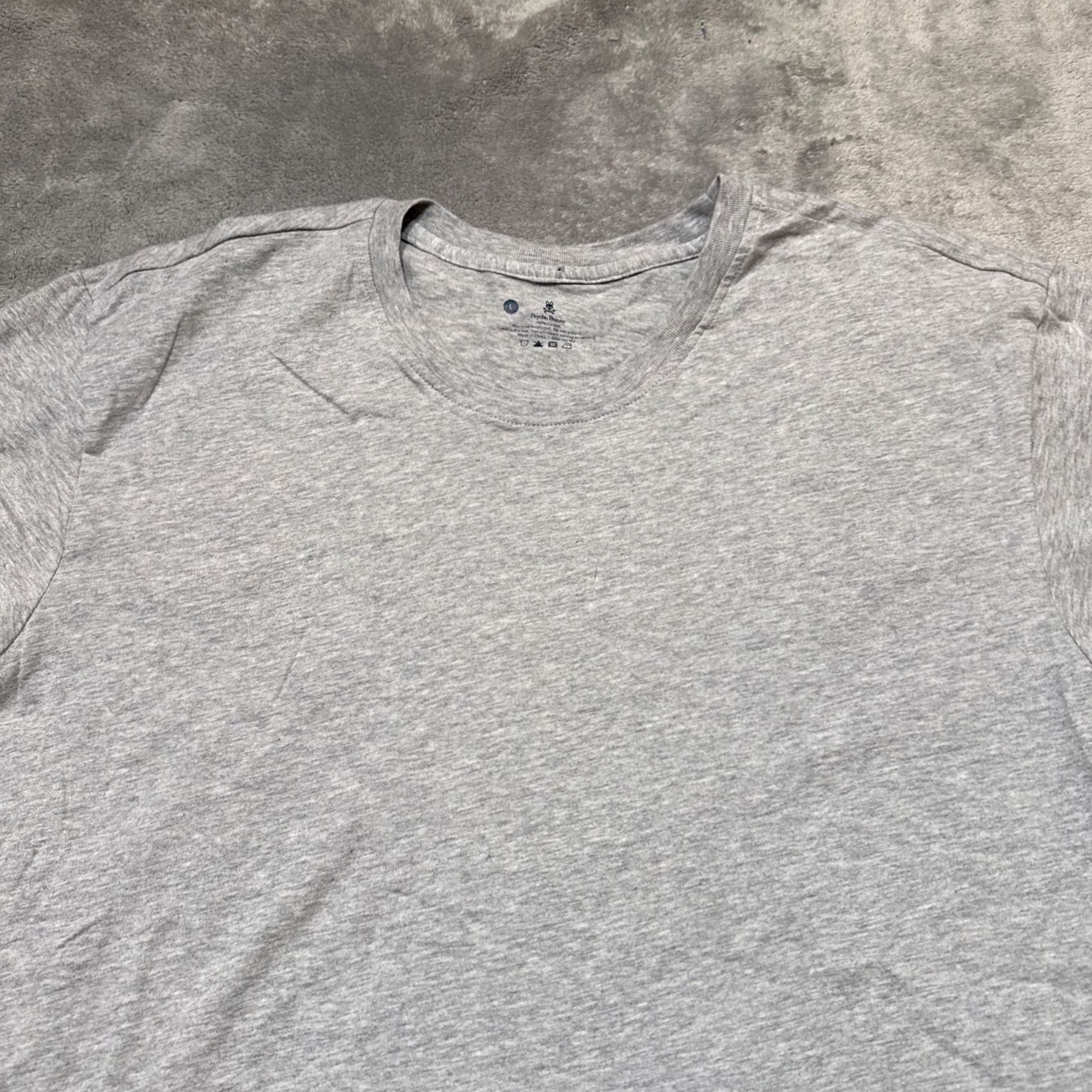 Psycho Bunny Psycho Bunny T-Shirt Men L Gray Cotton Skull Logo Bunny Crew Neck Shirt Mens Size US L / EU 52-54 / 3 - 2 Thumbnail