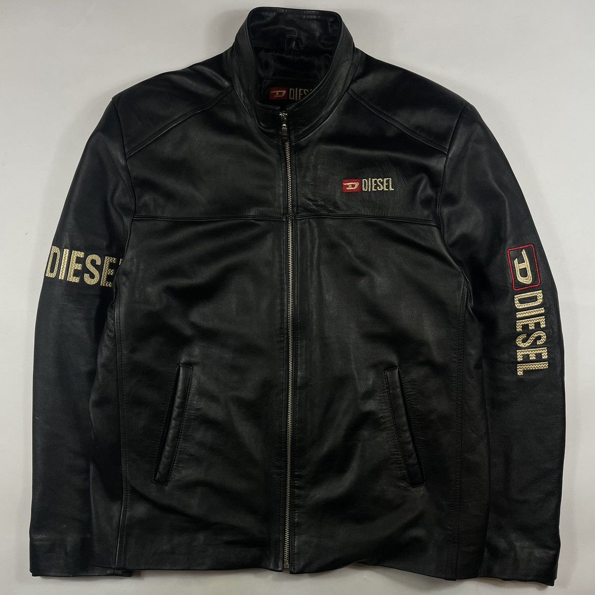 Diesel Vintage Diesel Leather Racing Jacket Y2K | Grailed