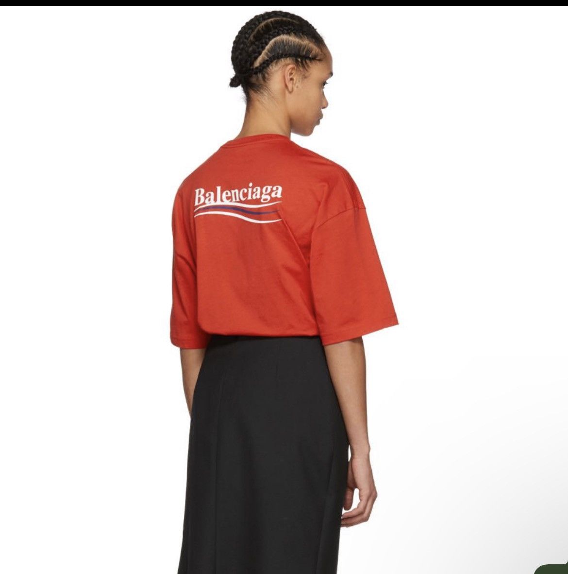 image of Balenciaga Political T-Shirt in Red, Women's (Size XS)