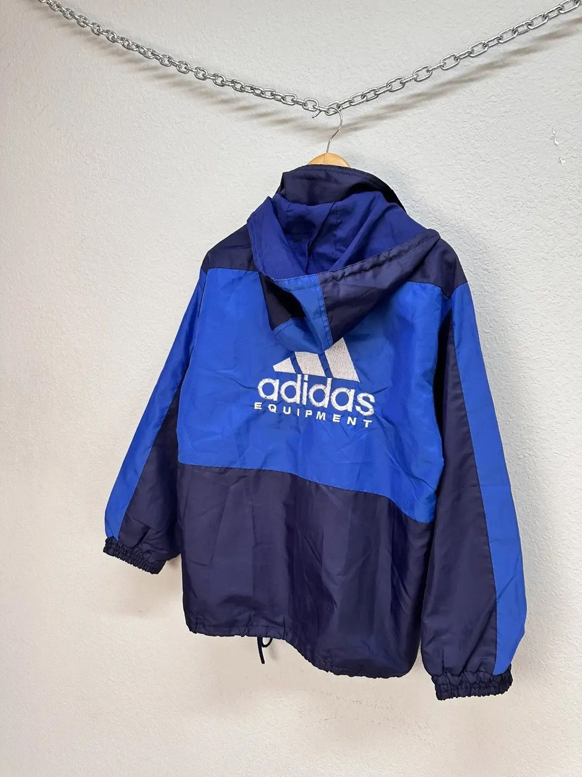 Adidas × Japanese Brand × Vintage 1980s ADIDAS EQUIPMENT WINDBREAKER EMBROIDERED LOGO Size US M / EU 48-50 / 2 - 10 Thumbnail