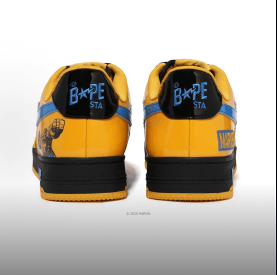 Bape × Marvel Comics BAPE × Fantastic Four Patent Leather Low-Top Casual Sneakers Size US 10 / EU 43 - 5 Thumbnail