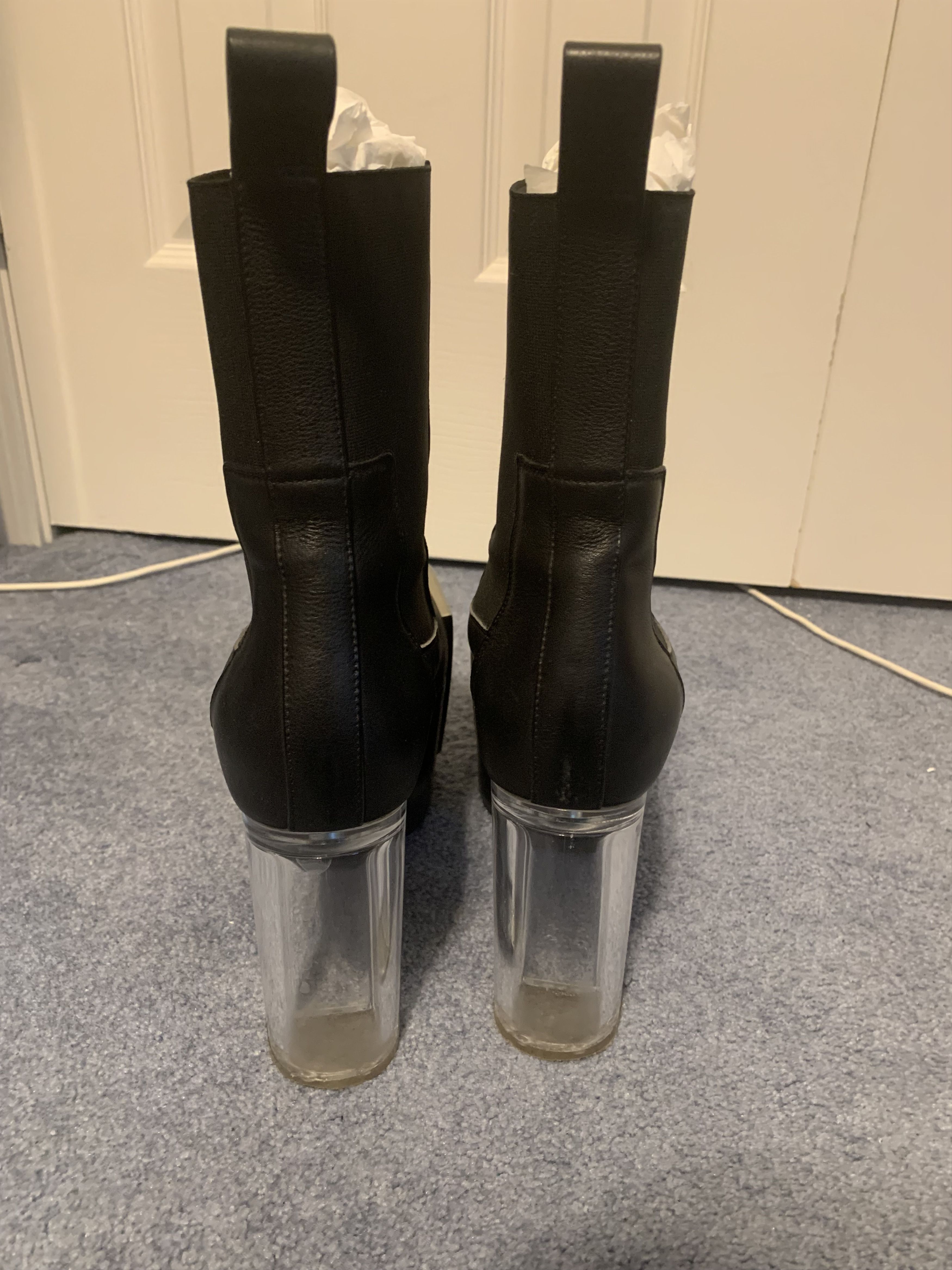 Rick Owens Rick Owens SS21 Phlegathon Silver Beveled Kiss Boots Size US 7 / EU 40 - 3 Thumbnail