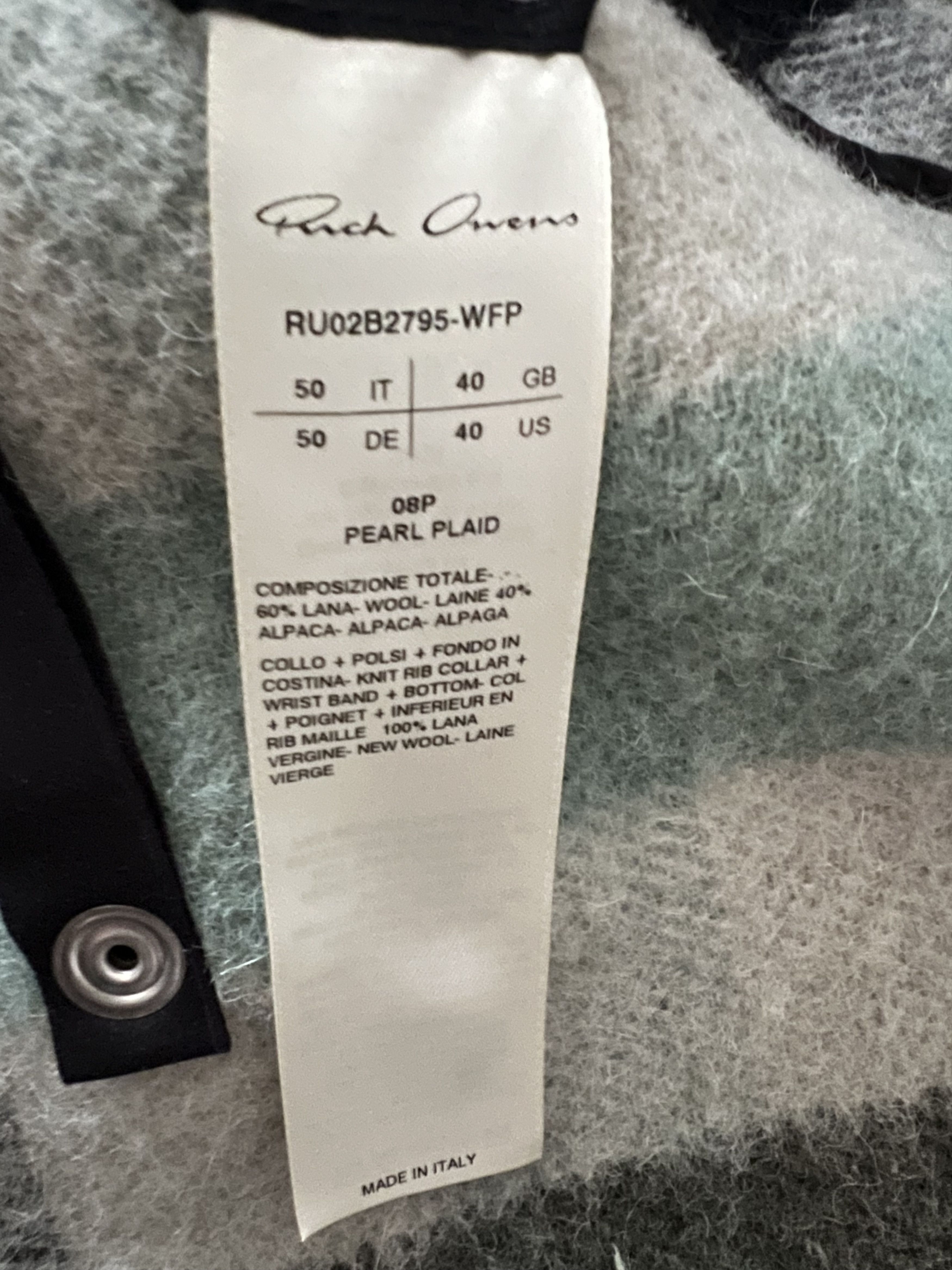 Rick Owens Jumbo Peter Flight Pearl Plaid Size US M / EU 48-50 / 2 - 11 Thumbnail
