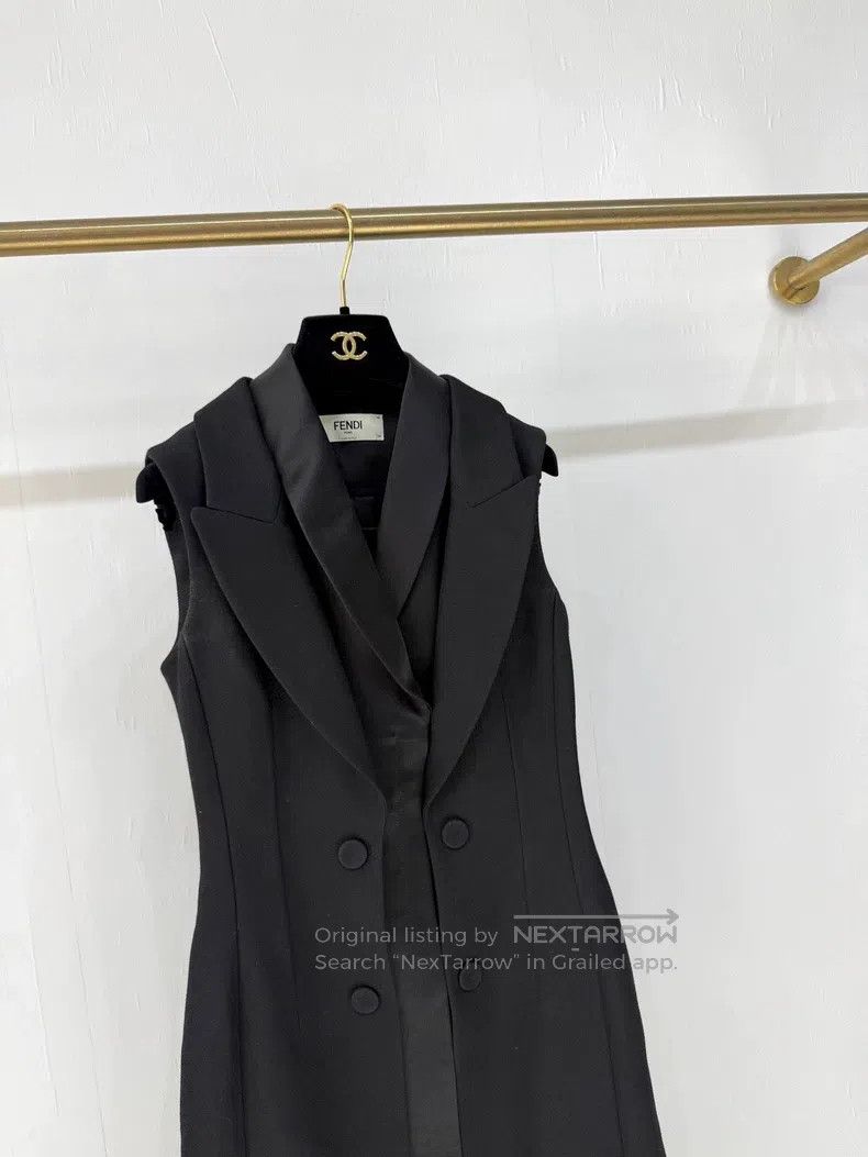 Fendi Fendi Silk and Wool Blend Vest Suit Dress Size XXS / US 00 / IT 34 - 5 Thumbnail