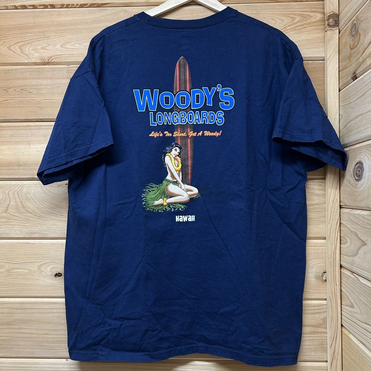 Vintage Vintage Y2K Woodys Longboards Surf Style Hawaii T Shirt Size US XL / EU 56 / 4 - 2 Thumbnail