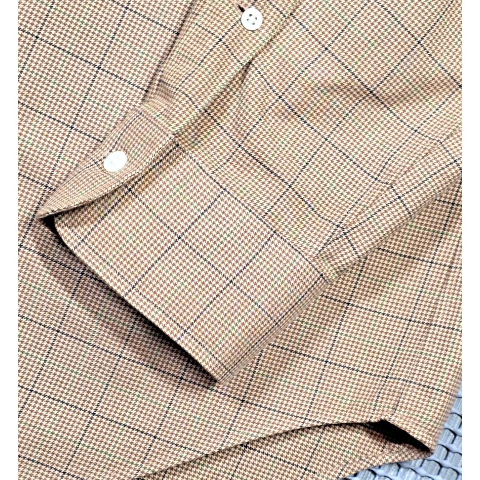 Polo Ralph Lauren Vtg Ralph Lauren Shirt Men 2XL Brown Houndstooth Long Sleeve Button Up Stanton Size US XXL / EU 58 / 5 - 6 Thumbnail