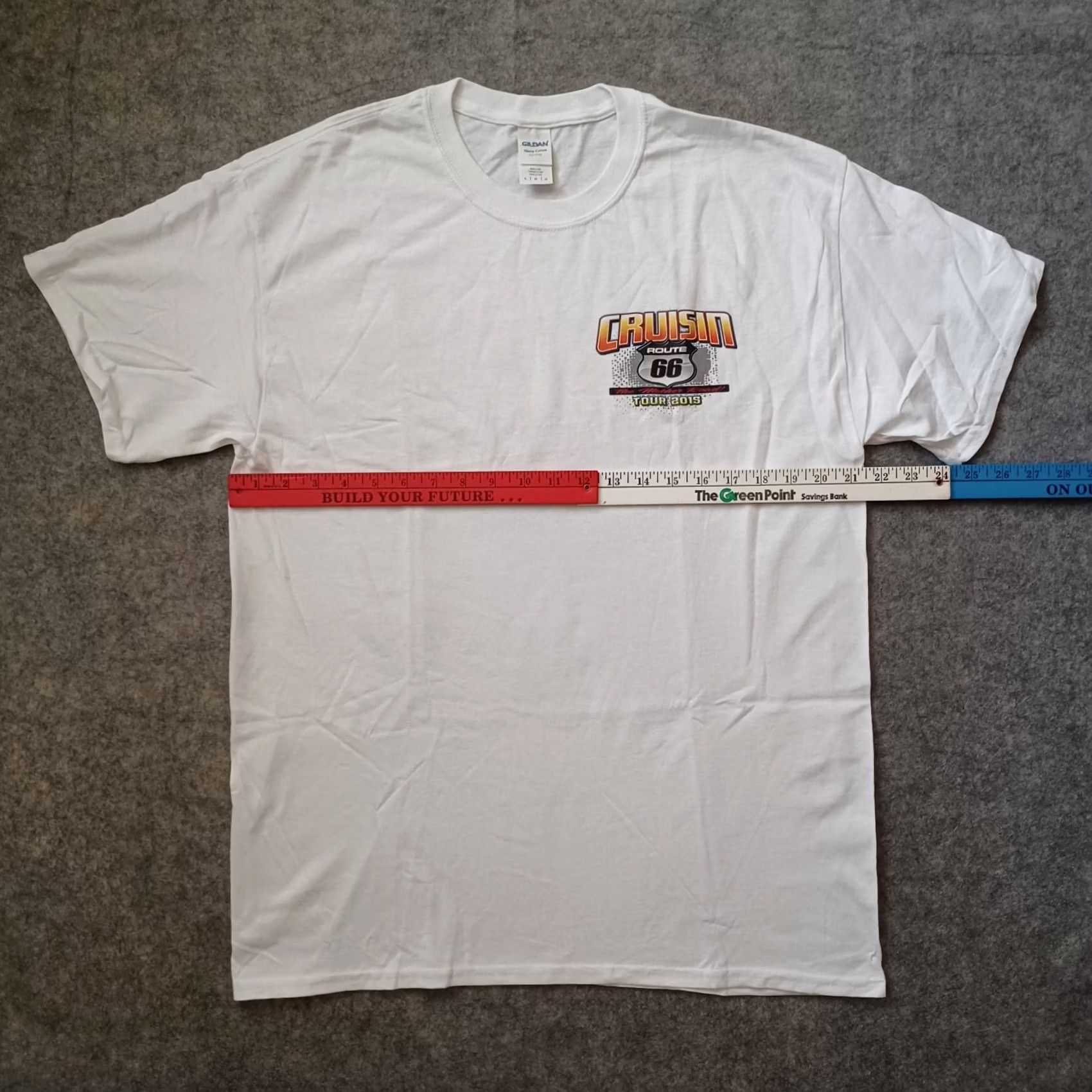 Gildan Cruisin Route 66 The Motherload Tour T Shirt Mens Large White Logo Short Sleeve Size US L / EU 52-54 / 3 - 5 Thumbnail