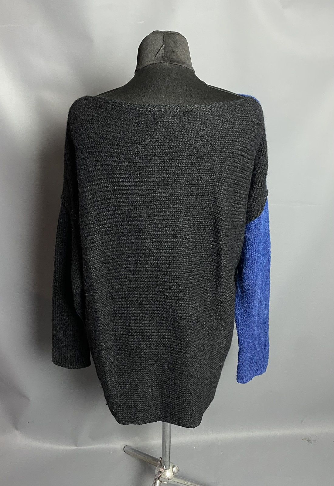 Sarah Pacini Sarah Pacini Alpaca Merino Sweater Colorblock Oversized Knit Size ONE SIZE - 4 Thumbnail