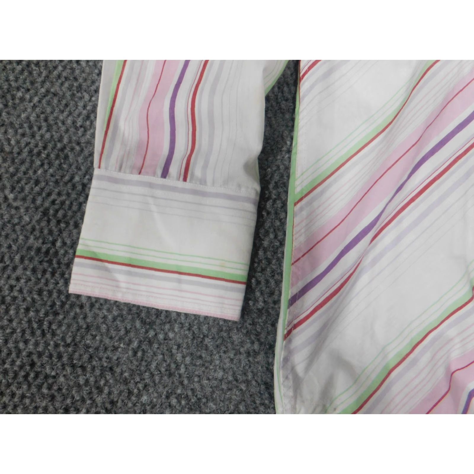 Vintage Manzini Mens Shirt Large striped Button Down Size US L / EU 52-54 / 3 - 5 Thumbnail
